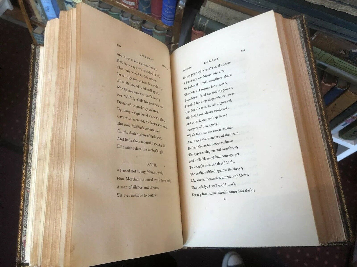 ROKEBY ; A POEM by SIR WALTER SCOTT - Fine Colour-Stained Calf Binding 1813