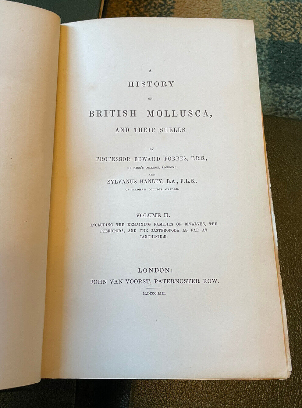 1853 History of British Mollusca and Their Shells : Forbes & Hanley (4 Volumes)