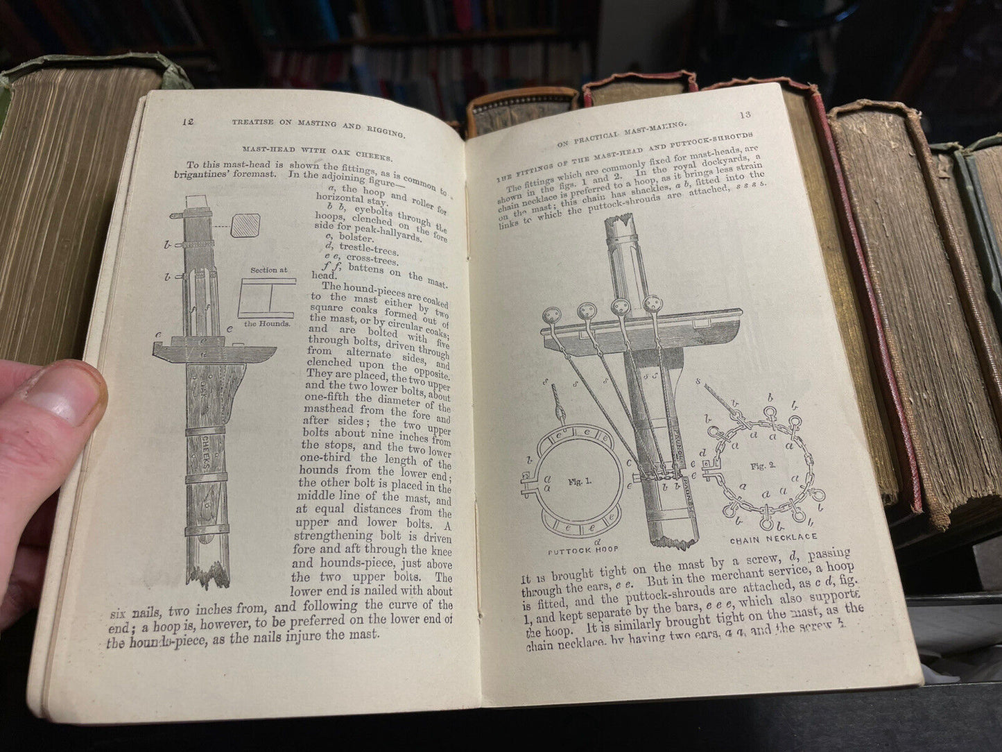 1877 Masting, Mast-Making & Rigging of Ships : Knots : Illustrated : Kipping