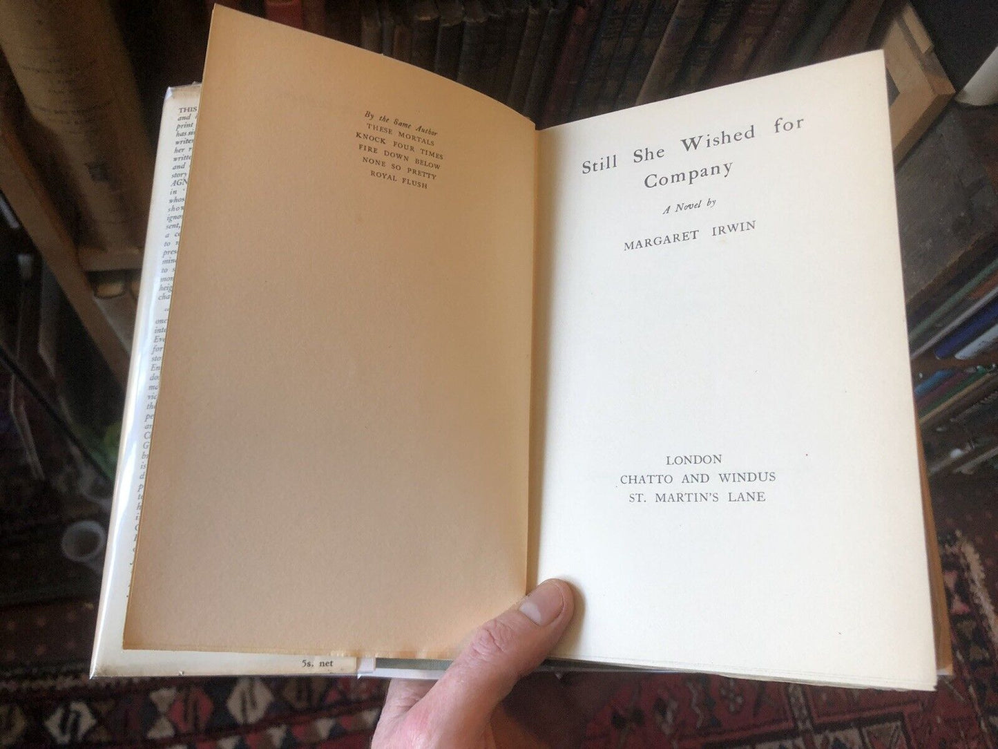Margaret Irwin : Still She Wished for Company SIGNED COPY 1932 Ghost Story RARE
