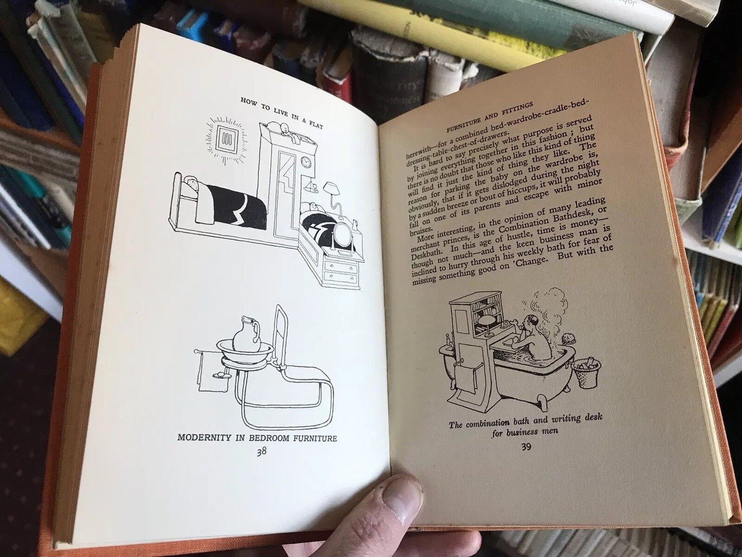 1938 HOW TO LIVE IN A FLAT - W Heath Robinson &amp; K R G Browne - Illustrated