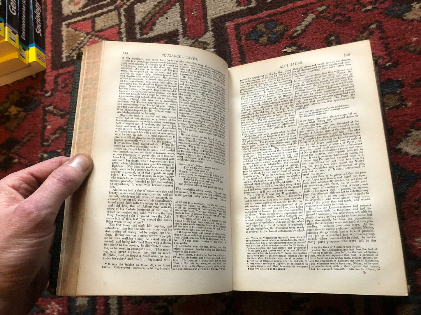1875 Plutarch's Lives Translated from the Original Greek : Fine Leather Binding