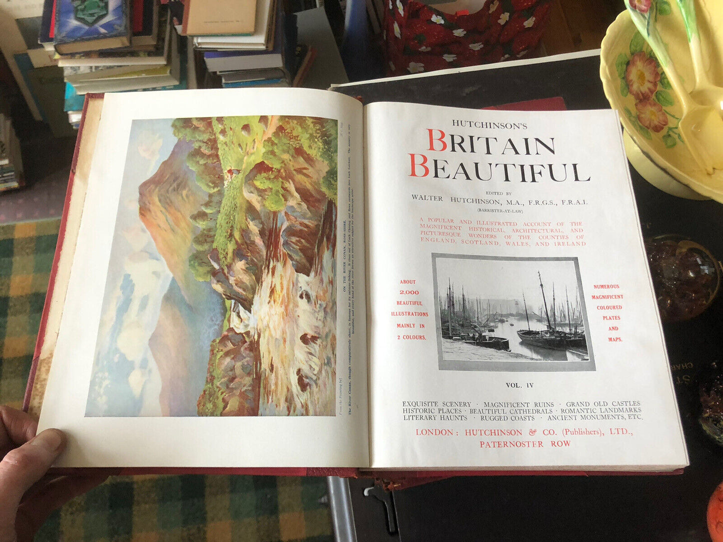 HUTCHINSON'S BEAUTIFUL BRITAIN (2000+ Illustrations) 4 Vols VILLAGES TOWNS 1924