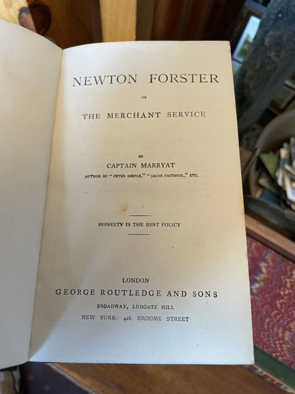 c1880s The Works of Captain Marryat : Fine Bindings : Phantom Ship  : Dog Friend