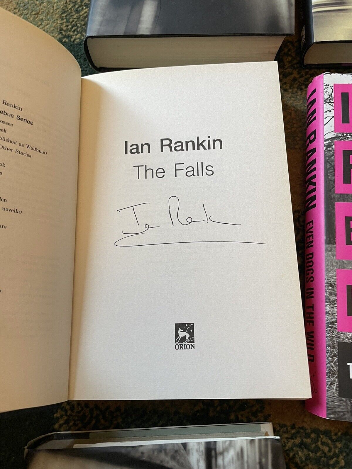 9 x Signed Ian Rankin First Editions (Hardbacks) Crime Detective Fiction