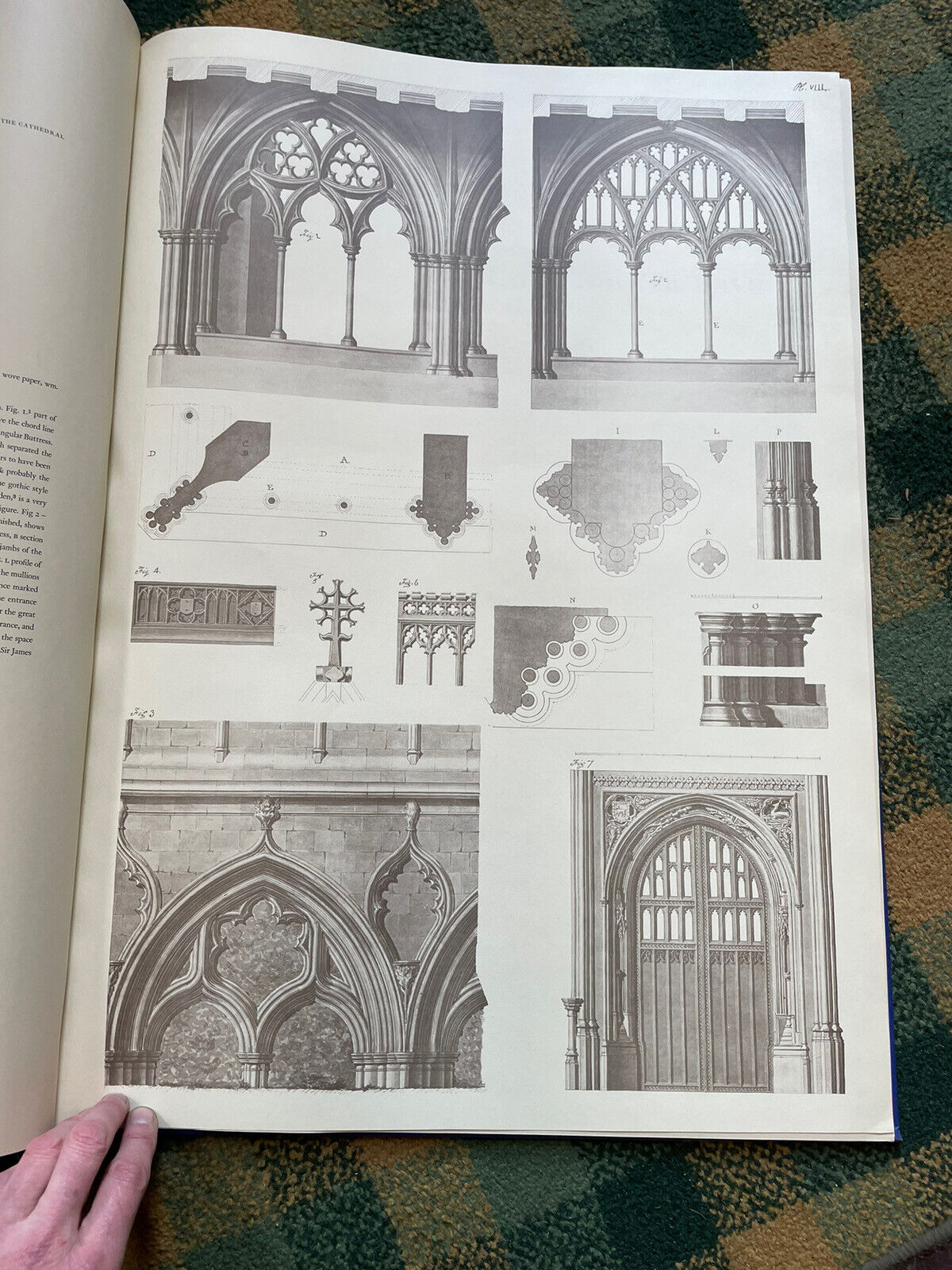 1965 Norwich Cathedral : Large Architectural Plates : Folio (24.5" x 17") Repton
