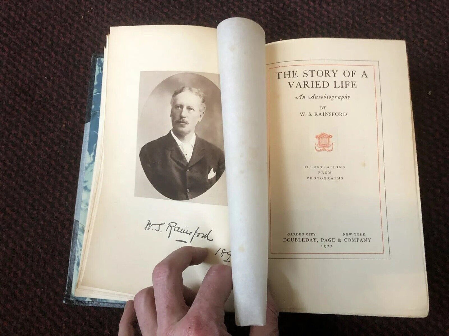 W S Rainsford - The Story of a Varied Life  An Autobiography - Fine Binding 1922