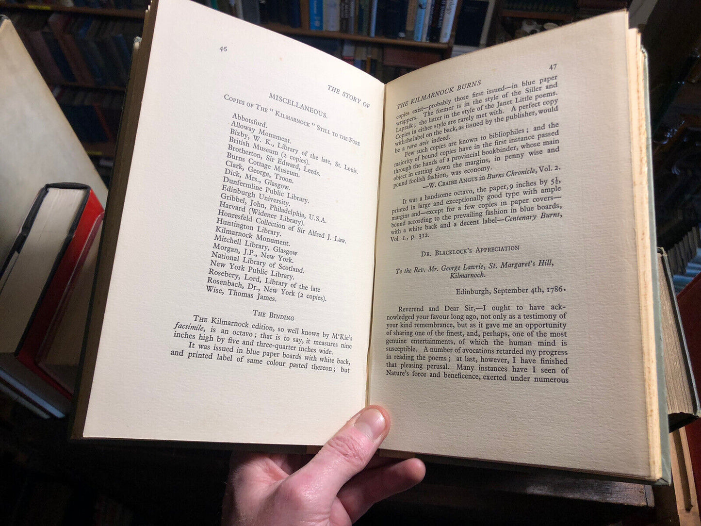 Story of the Robert Burns Kilmarnock Edition : John D Ross Scottish Poetry 1933