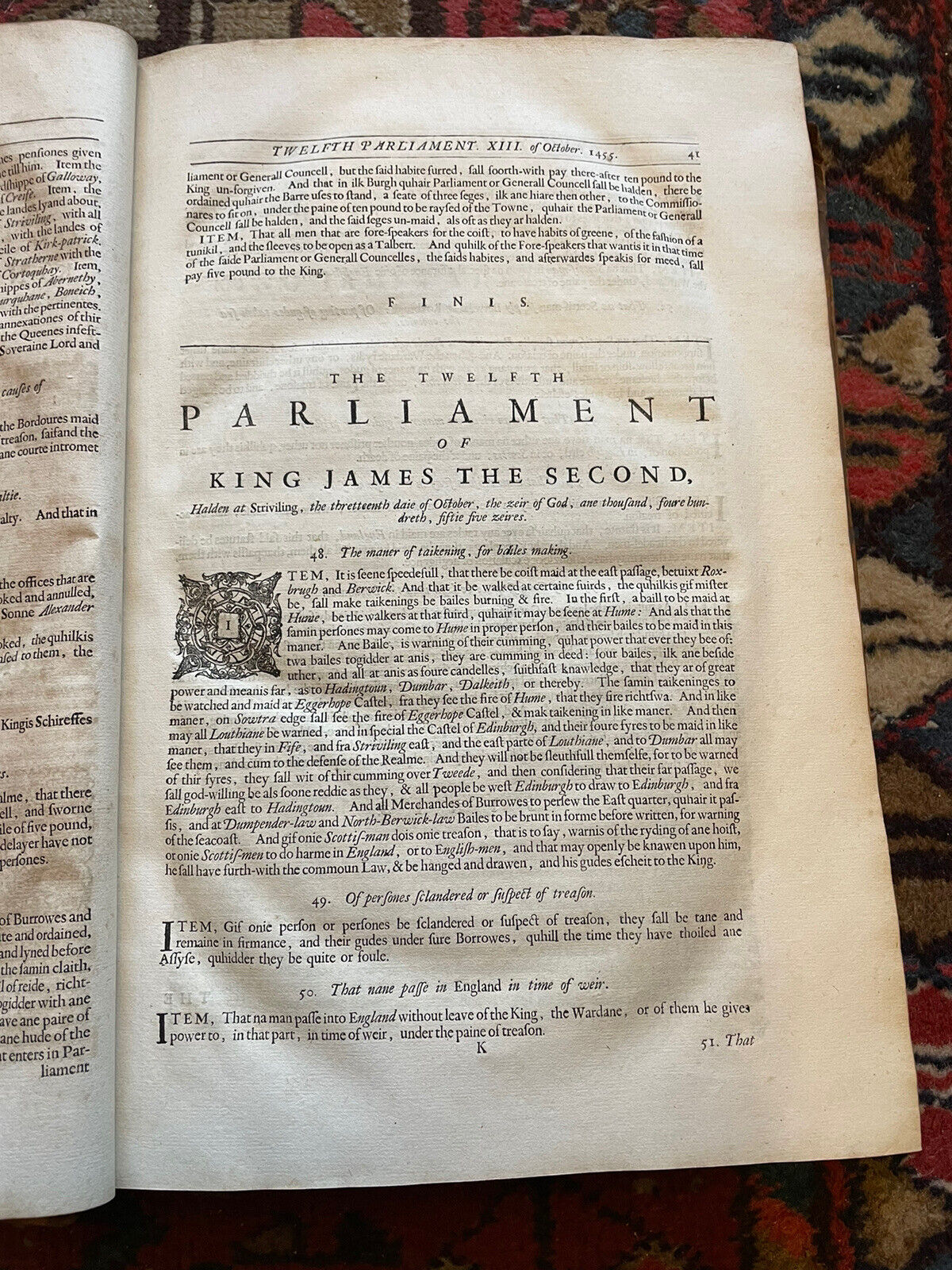 1681 LAWS and ACTS of PARLIAMENT : King James SCOTLAND Folio
