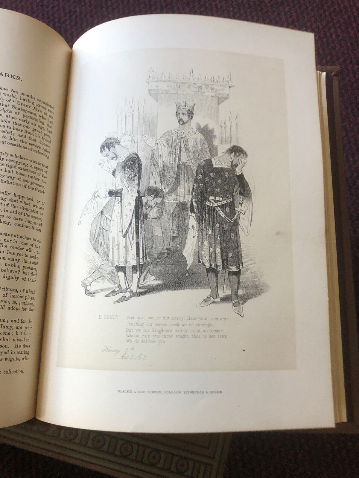1886 STUNNING SET : The Works of Shakespeare (6 Volumes) Illus by Kenny Meadows